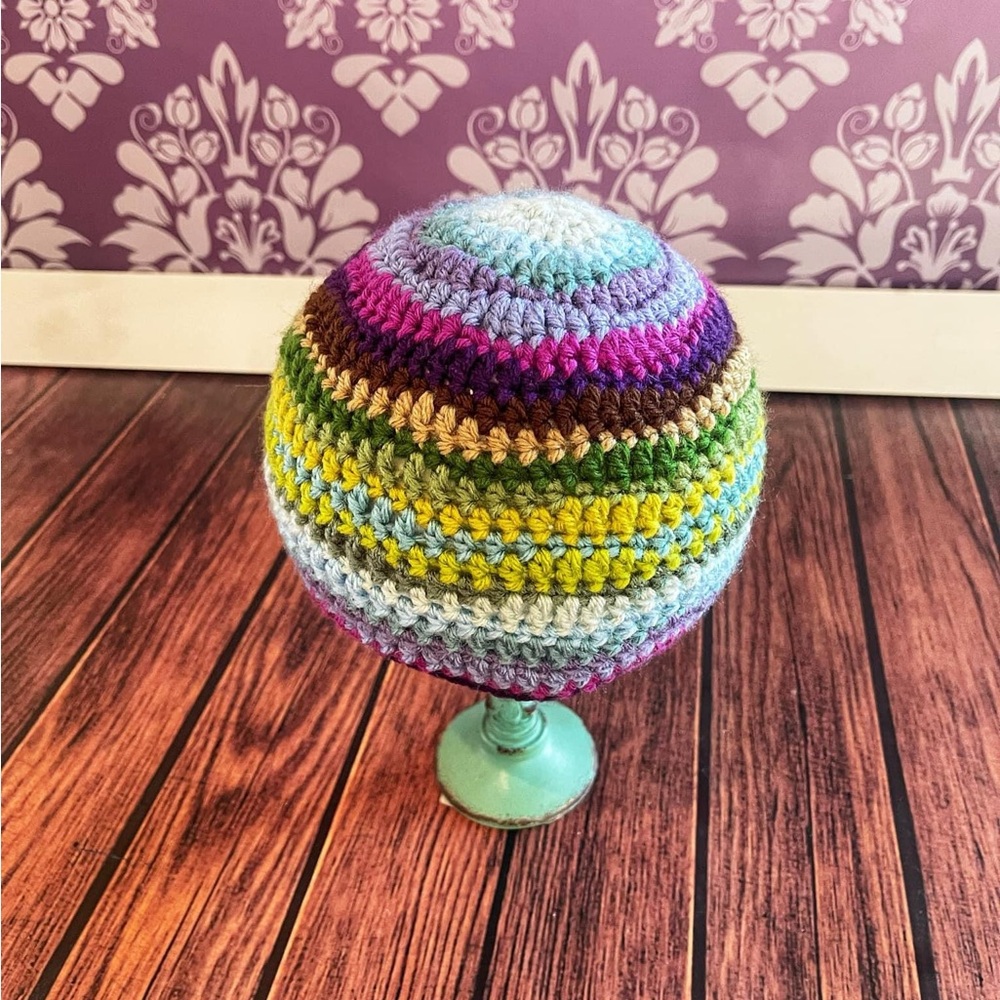 Crochet Colorful Wavy Beanie - Picture 3 of 5